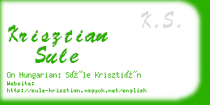 krisztian sule business card